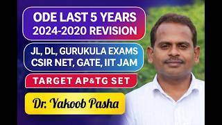 JL, DL-26|MATHS| ODE Last 5 Years  2024 to 2020 Revision |PREVIOUS YEAR QUESTIONS|NEW BATCHES STARTS