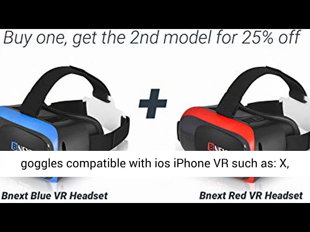 Bnext VR Headset Compatible with iPhone & Android Phone - VR Headset for  Phone - Universal Virtual Reality Goggles for Kids and Adults - Cell Phone  VR