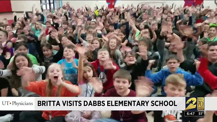 Britta visits Dabbs Elementary School