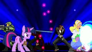 An Mugen Request Homer, T. Sparkle, Spike & M. Chief Vs Rigby, Kyo, Mordecai & Dante