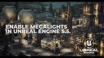 Unreal Engine 5.5 Megalights: Night Lighting Scenario for Refinery Environment #ue5 #gamedev