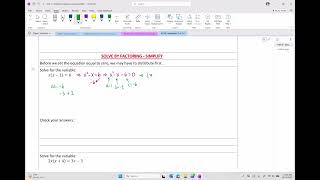 Information College Algebra - 5.1.D. Solve by Factoring: Simplify First News