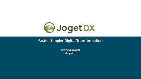 Joget DX - Open Source Application Platform for Faster, Simpler Digital Transformation