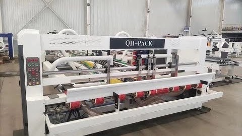 How to make corrugated carton box/Automatic Folder Gluer machine/لصق علبة كرتون/Pegado de cajas