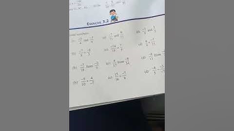 Class 7th Maths, Chapter 3, Exercise 3.2, Rational Numbers