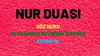 NUR DUASI   GÖZ NURU Resimi