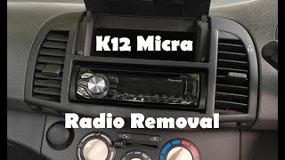 Radio Removal THE EASY WAY - Nissan Micra K12 - YouTube