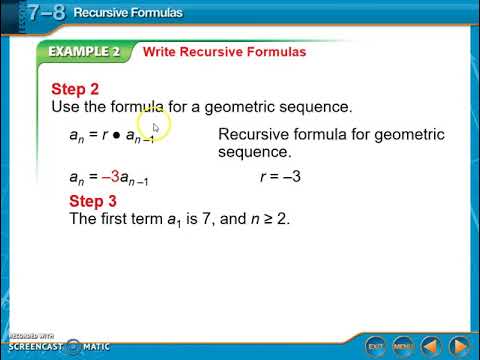 7.8 - Recursive Formulas