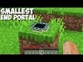 It is the SMALLEST ENDER PORTAL in the World !!! Minecraft Secret Little Portal