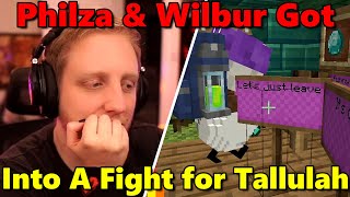 Tallulah Reacts to Wilbur soot & Philza Fight when she was Kidnapped on QSMP Minecraft