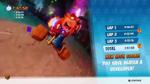 Crash Team Racing Nitro Fueled - Deep Sea Driving Developer Time Trial - Using Drift Class