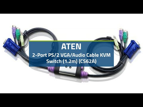 Switch KVM Aten CS62 A 2 Porte PS/2 | Controlla 2 Computer Con Una Console, Video Fino A 2048x1536