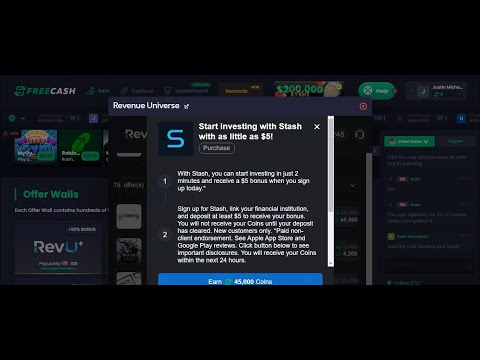 45$ Earning Method From Freecash / Refer Method For Stash | Cyber Prince