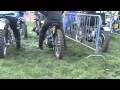 VINTAGE & CLASSIC MOTOR BIKES RUNNING ON OPEN PIPES  RED MARLEY HILL CLIMB 2011 THE QUEUE TO START