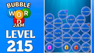 Bubble Word Jam Level 215 Full Walkthrough Solution