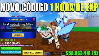 NOVO CÓDIGO 1 HORA DE EXP + 31 CÓDIGOS DE EXP BELI E RESET - blox fruit codes...