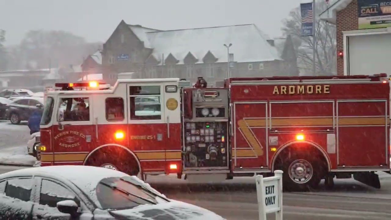 *Full House + Snow* Merion Fire Company of Ardmore Responding and Returning 2-22-26