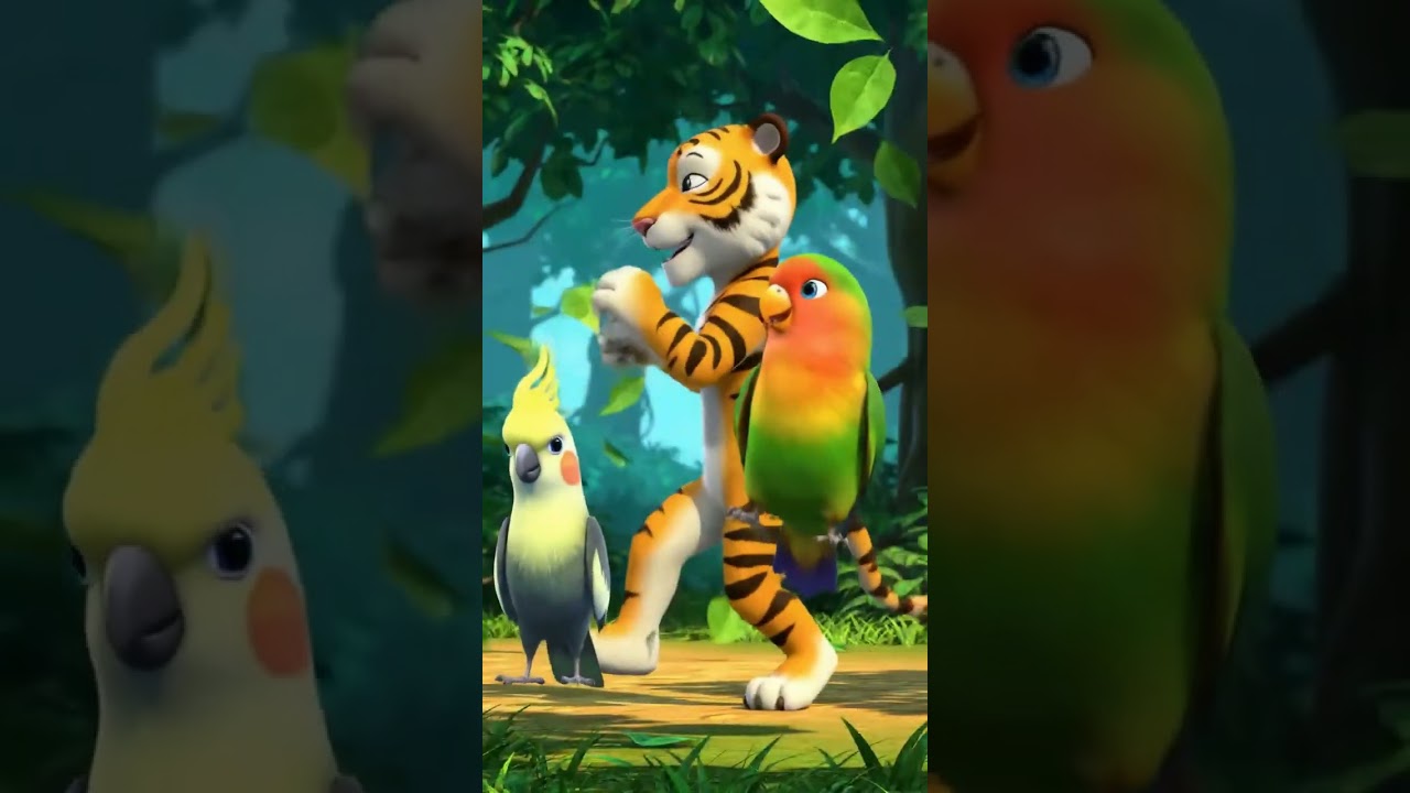 Dancing Tiger🤣🤣🤣#birds #lovebirds #cute #viral #viralvideo #highlights