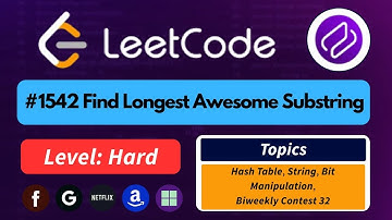LeetCode 1542 – Longest Awesome Substring | Bitmask Trick Explained