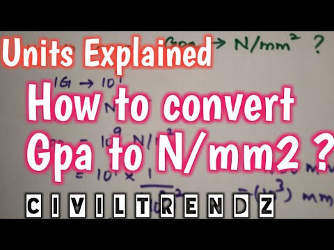 How to Convert Gpa to N/mm2 in 2 steps?@Civil Trendz