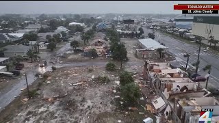 4 reported tornadoes hit Florida Panhandle, leave behind widespread damage as powerful storms mo... image