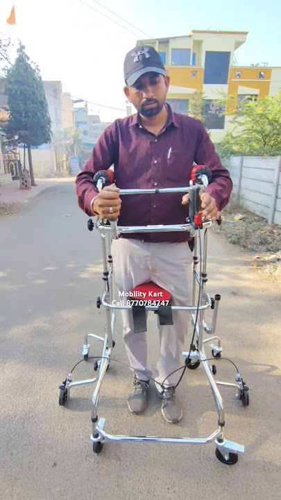 Adult Standing Rollator Walker with Seat For Seniors & Patients #mobilitykart