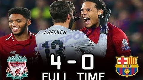 ไฮไลท์ ลิเวอร์พูล VS บาร์เซโลน่า 4-0 ปาฎิหาริย์ที่ แอนฟิลด์