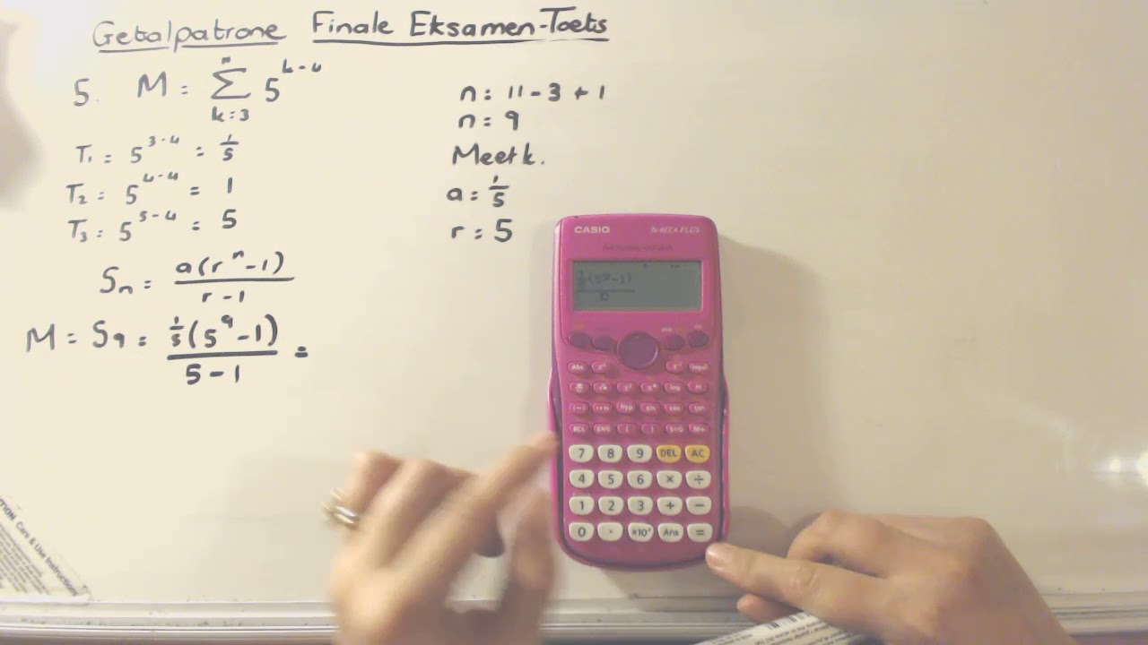Graad 12 Rye en Reekse Mini Reeks 3.3. Finale eksamen tipe toets