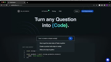 how to turn any question into code on Blackbox webapp?