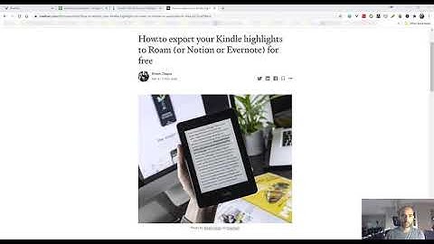 Exporting Kindle Highlights to Roam for free (using Kindle for PC/Mac)