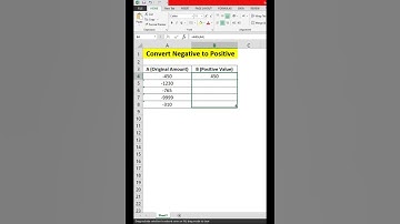 Convert Negative to Positive in Excel with ONE Click! 💥 | Excel Hack