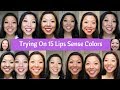 Trying on 15 LipSense Colors | Asian Skin Tone