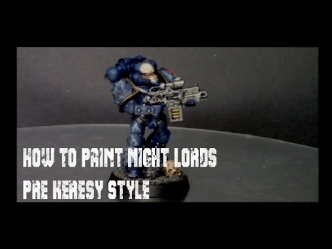 how to paint night lords (pre heresy style) tutorial - YouTube