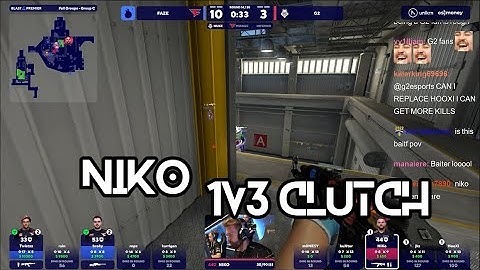 niko 1v3 clutch | BLAST Premier Fall Groups 2023, Day 6