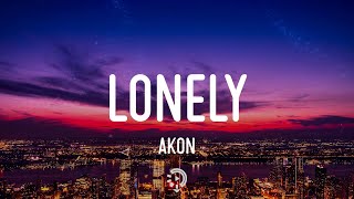 Video thumbnail of "Akon - Lonely (Lyrics)"