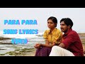 Para para song lyrics   neerparavai  nrraghunathan  gvprakash