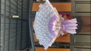 Spill Buket Uang 50 Lembar 💸💐 | Full Uang 10 Ribuan, Tebal & Elegan Banget! #moneybouquet #money