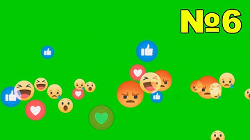 SOCIAL MEDIA REACTION ICONS & EMOJIS ON GREEN SCREEN - FREE STOCK FOOTAGE FOR VIDEO EDITORS 👍❤️😮😆