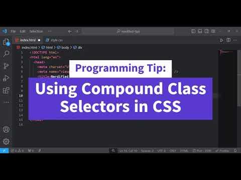 CSS Compound Class Selector - YouTube