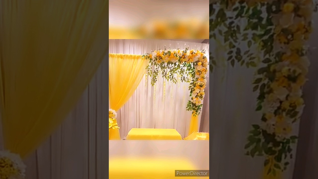 indian haldi ceremony backdrop decoration ideas DIY 