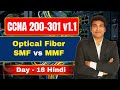 Day 16 CCNA 200-301 Hindi | Optical Fiber Cables | Single Mode Fiber(SMF) and Multi Mode Fiber(MMF)