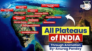 All Plateaus of India Explained Through Animation | Physiography of India | UPSC Geography
