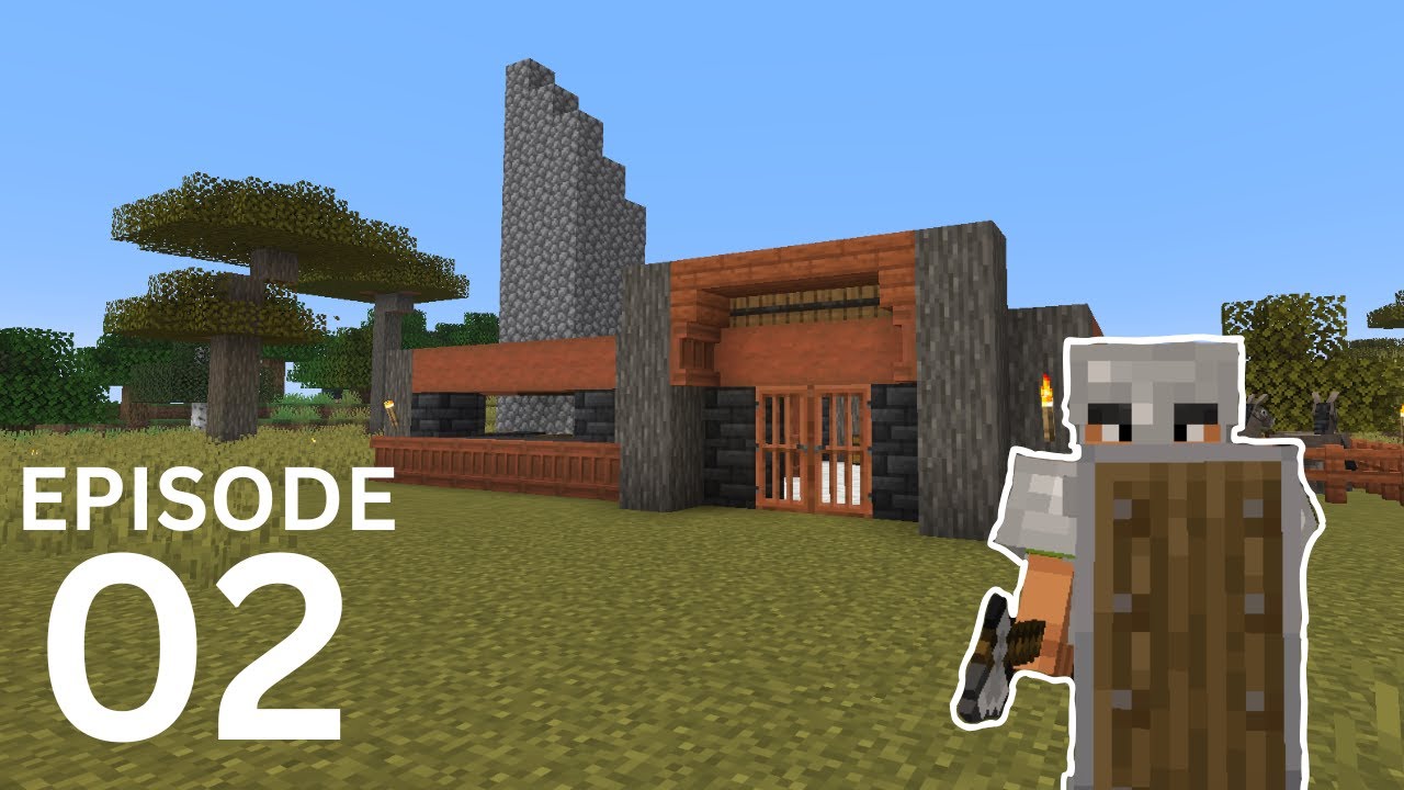 Minecraft: Episode 2 – The Starter Base Begins! - YouTube
