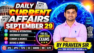 Daily Current Affairs in Telugu | Praveen Sir |29 SEPTEMBER 2026| Telugu | Latest GK & News Updates