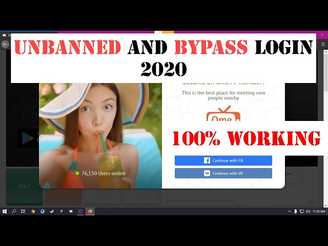 How to Unbanned And Bypass Login on OmeTV - Facebook and VK Login Bypass  Ome TV 