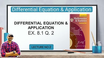 No. 02 Differential Equation & Application || Exercise.8.1 Q 2 (ItoVI)12th Commerce Maths-I 2021-22