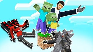 TEK BLOKTA DAFUQ BOOM AİLESİ İLE HAYATTA KALABİLİR MİYİM   Minecraft