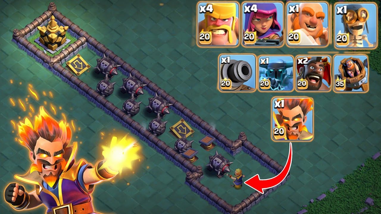 *Trap* Formation vs Every Max Troops - clash of clans