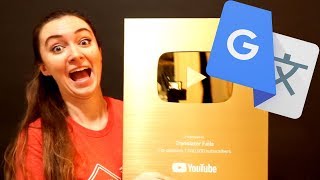 Google Translate unboxes Gold Play Button *1 million subscribers!!*