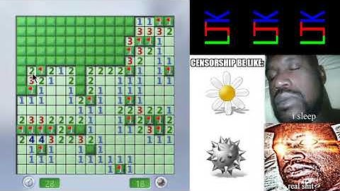 Windows Minesweeper speedrun - Medium No RNG 51sec